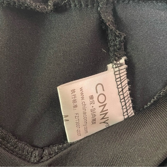 Conny Black Stretch Fringe Mini Skirt Skort Size Small - Picture 6 of 7